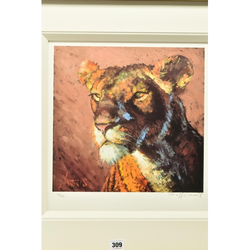 309 - ROLF HARRIS (AUSTRALIA 1930-2023) 'LIONESS', a signed limited edition print on paper, 103/195 with c... 