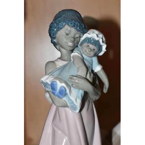 315 - FOUR LLADRO FIGURES, comprising Bashful Bather no 5455, sculptor Juan Huerta, issued 1988-, Sweet Sc... 