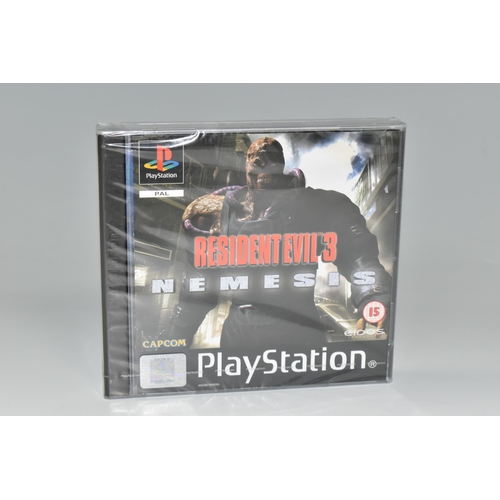 395 - RESIDENT EVIL 3 NEMESIS PLAYSTATION GAME FACTORY SEALED, seal is unbreeched, box has some minor scra... 