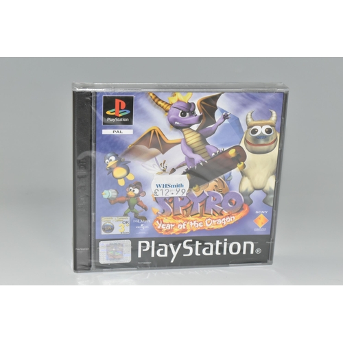 398 - SPYRO: YEAR OF THE DRAGON PLAYSTATION GAME FACTORY SEALED, seal is unbreeched, but the box has minor... 