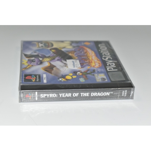 398 - SPYRO: YEAR OF THE DRAGON PLAYSTATION GAME FACTORY SEALED, seal is unbreeched, but the box has minor... 