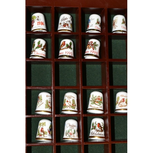 400 - TWO BOXES AND A CASE OF COLLECTORS THIMBLES, approximately one hundred and forty pieces, to include ... 