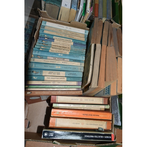 426 - FOUR BOXES & LOOSE BOOKS containing over 130 miscellaneous titles in hardback and paperback formats ... 