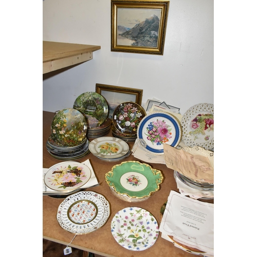 449 - A GROUP OF PLATES, INCLUDING COLLECTORS PLATES, AND TWO PICTURES, to include fifty six collectors an... 