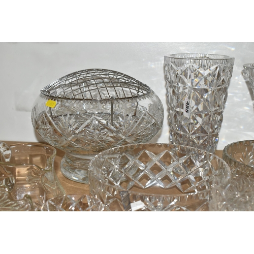 455 - A COLLECTION OF CUT CRYSTAL AND OTHER GLASS WARE, to include seven sets or part sets of drinking gla... 