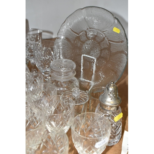 455 - A COLLECTION OF CUT CRYSTAL AND OTHER GLASS WARE, to include seven sets or part sets of drinking gla... 