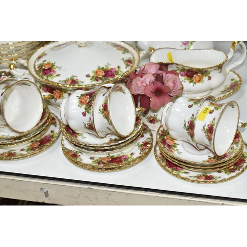 499 - A QUANTITY OF ROYAL ALBERT 'OLD COUNTRY ROSES' PATTERN DINNERWARE, comprising a large meat plate, el... 