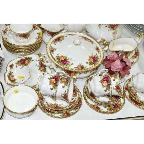 499 - A QUANTITY OF ROYAL ALBERT 'OLD COUNTRY ROSES' PATTERN DINNERWARE, comprising a large meat plate, el... 