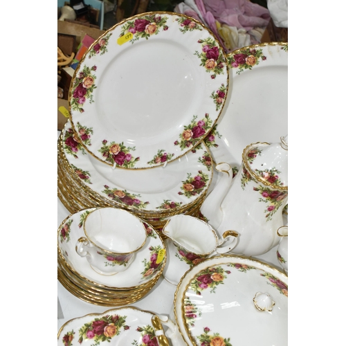 499 - A QUANTITY OF ROYAL ALBERT 'OLD COUNTRY ROSES' PATTERN DINNERWARE, comprising a large meat plate, el... 