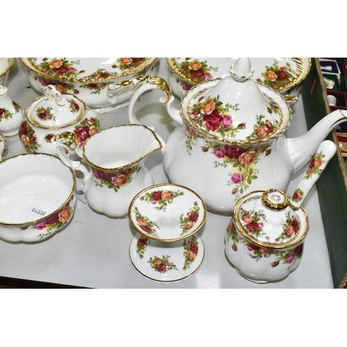 503 - ROYAL ALBERT 'OLD COUNTRY ROSES' TEA AND DINNER WARES, comprising six cups and saucers - one cup cra... 