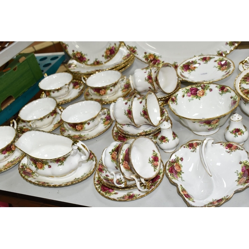 503 - ROYAL ALBERT 'OLD COUNTRY ROSES' TEA AND DINNER WARES, comprising six cups and saucers - one cup cra... 