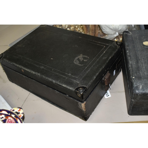 513 - TWO HMV GRAMOPHONES FOR SPARES OR REPAIR, comprising a C101G which appears to be largely complete an... 