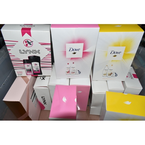 517 - THREE BOXES OF LADIES' GIFT SETS, MAKEUP BAGS AND TOILETRIES, to include seventeen unused make-up an... 