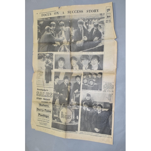 531 - The Evening News and Star Souvenir Picture Edition, December 23 1963 The Beatles (front and back pag... 