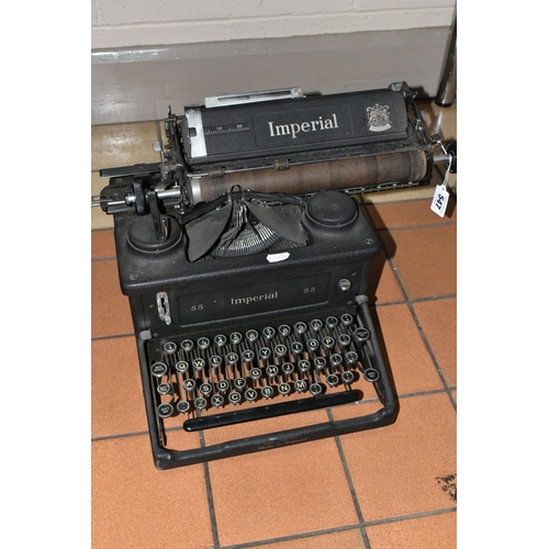 547 - A VINTAGE IMPERIAL 55 TYPEWRITER, black finish, made in England (1)