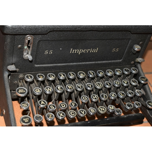 547 - A VINTAGE IMPERIAL 55 TYPEWRITER, black finish, made in England (1)