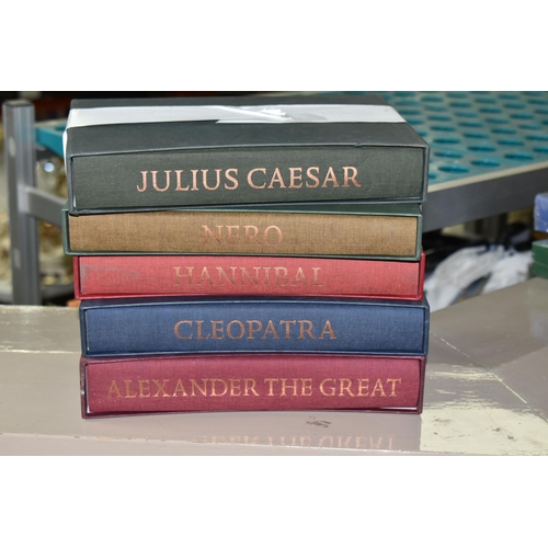 563 - THE FOLIO SOCIETY, Five Titles, Alexander The Great by Robin Lane Fox, pub. 1997, Hannibal by Ernle ... 