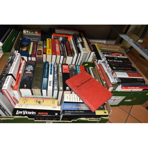 581 - THREE BOXES OF BOOKS containing approximately seventy-five miscellaneous titles in hardback and pape... 