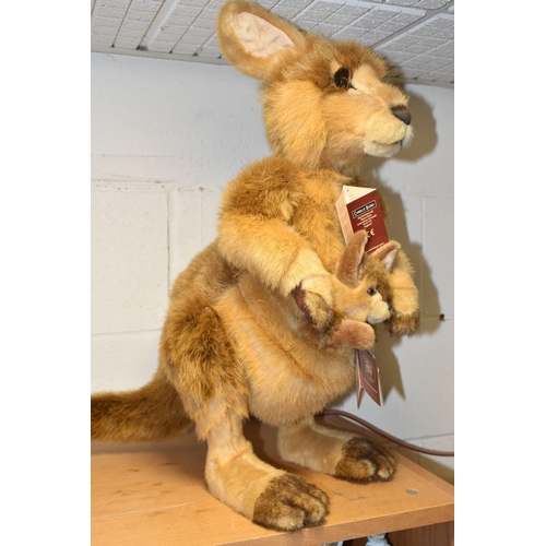 334 - CHARLIE BEARS BOUNCER AND SKIP KANGAROO AND JOEY, CB161678, designed by Isabelle Lee, jointed, in di... 