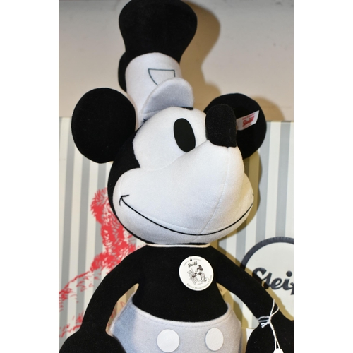 345 - A BOXED LIMITED EDITION STEIFF DISNEY MICKEY MOUSE 'STEAMBOAT WILLIE', with gold coloured ear button... 