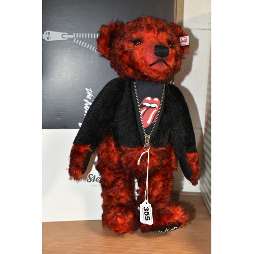 355 - A BOXED STEIFF LIMITED EDITION 'STEIFF ROCKS!' THE ROLLING STONES TEDDY BEAR, with certificate numbe... 