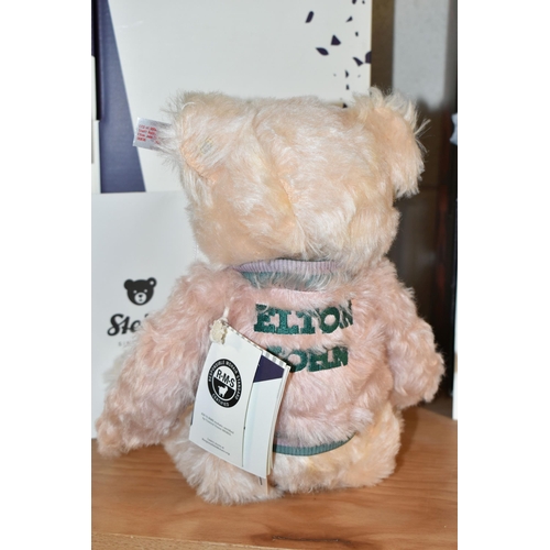 356 - A BOXED STEIFF LIMITED EDITION 'STEIFF ROCKS!' ELTON JOHN TEDDY BEAR, numbered 836/3000, fully joint... 