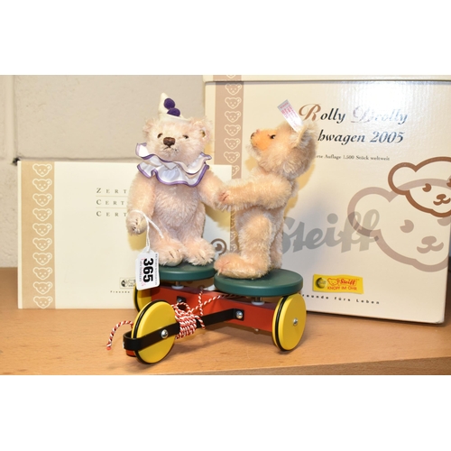 365 - A BOXED LIMITED EDITION STEIFF 'ROLLY DROLLY 2005' PULL ALONG, no 037634, pull along cart with inter... 