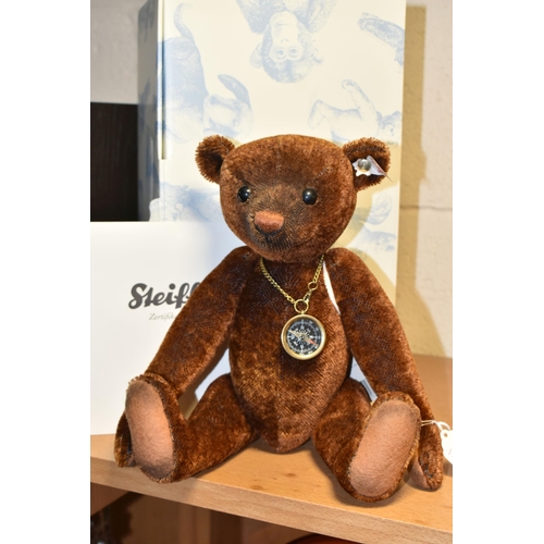 366 - A BOXED LIMITED EDITION STEIFF TEDDY BEAR NANDO, with mohair and cotton russet 'fur', gold coloured ... 