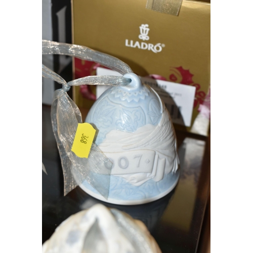 368 - THIRTEEN DECORATIVE LLADRO BELLS, comprising year bell 2001-2007 (2x 2004) and 2011-2013 together wi... 