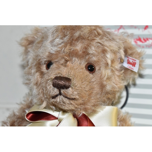 386 - A BOXED LIMITED EDITION STEIFF BRITISH COLLECTORS' TEDDY BEAR 2022, with a caramel mohair 'fur', gol... 