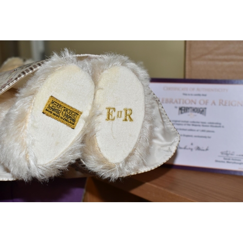 387 - A BOXED LIMITED EDITION MERRYTHOUGHT 'CELEBRATION OF A REIGN' TEDDY BEAR, produced for Danbury Mint ... 