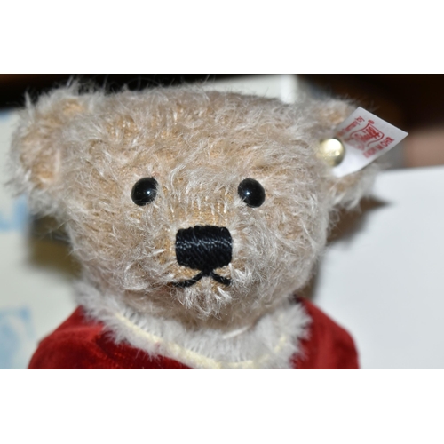 390 - A BOXED LIMITED EDITION STEIFF ROMY TEDDY BEAR, with sand mohair and cotton 'fur', gold coloured ear... 