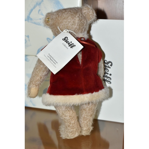 390 - A BOXED LIMITED EDITION STEIFF ROMY TEDDY BEAR, with sand mohair and cotton 'fur', gold coloured ear... 