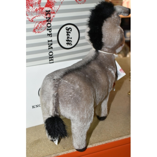 406 - A BOXED LIMITED EDITION STEIFF 'DONKEY FROM SHREK', with grey mohair and cotton 'hair', gold coloure... 