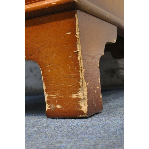 1198 - A 20TH CENTURY YEW WOOD TWIN PEDESTAL DESK, with a green tooled leather writing surface, fitted with... 