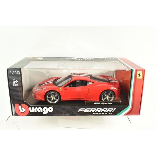 31 - SIX BOXED METAL DIECAST 1:18 SCALE MODEL FERRARIS, to include a Bburago 250 GTO 1962 in red, model n... 