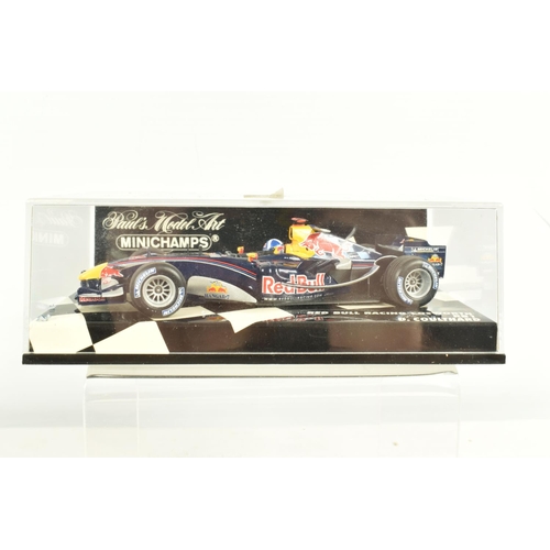 39 - SEVEN MINICHAMP  1.43 SCALE DIECAST MODELS, to includea Williams Renault FW16 Winner British GP July... 