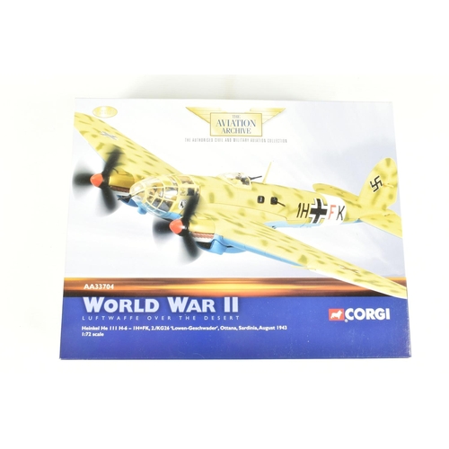 4 - TWO BOXED 1:72 SCALE CORGI AVIATION ARCHIVE COLLECTOR SERIES MODEL MILITARY AIRCRAFTS, to include a ... 