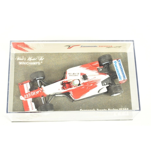 41 - EIGHT MINICHAMP 1.43 SCALE DIECAST MODELS, to include a a Vodafone McLaren Mercedes MP4-27 J Button ... 