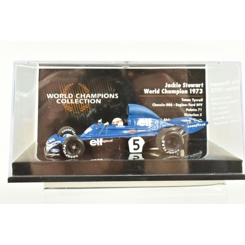 41 - EIGHT MINICHAMP 1.43 SCALE DIECAST MODELS, to include a a Vodafone McLaren Mercedes MP4-27 J Button ... 