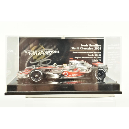 41 - EIGHT MINICHAMP 1.43 SCALE DIECAST MODELS, to include a a Vodafone McLaren Mercedes MP4-27 J Button ... 