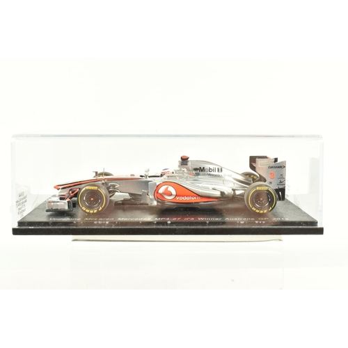 44 - SIX SPARK MODEL 1.43 SCALE DIECAST MODELS, to include a Vodafone McLaren Mercedes MP4-27 Australian ... 