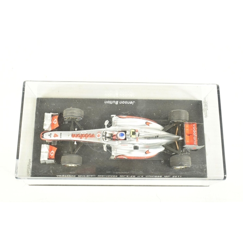 44 - SIX SPARK MODEL 1.43 SCALE DIECAST MODELS, to include a Vodafone McLaren Mercedes MP4-27 Australian ... 