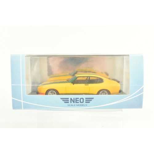 51 - THREE BOXED NEO 1:43 SCALE RESIN MODEL CARS, to include a Daimler XJ Mark III Double Six Vandenplas ... 