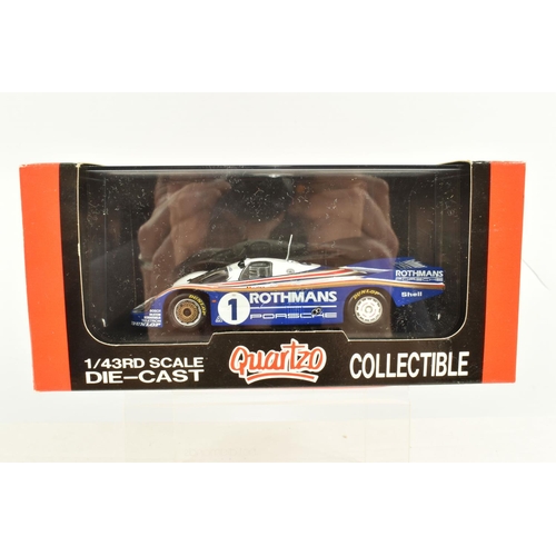 52 - SEVEN BOXED 1:43 SCALE METAL DIECAST MODEL RACE CARS, to include a Brumm Porsche 917 Porsche Salzbur... 