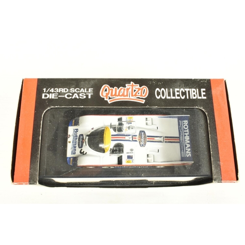 52 - SEVEN BOXED 1:43 SCALE METAL DIECAST MODEL RACE CARS, to include a Brumm Porsche 917 Porsche Salzbur... 