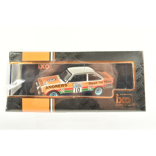 54 - SIX BOXED 1:43 SCALE DIECAST MODEL RACE CARS, to include an IXO MG Metro 6R4, model no. RAC116, an I... 