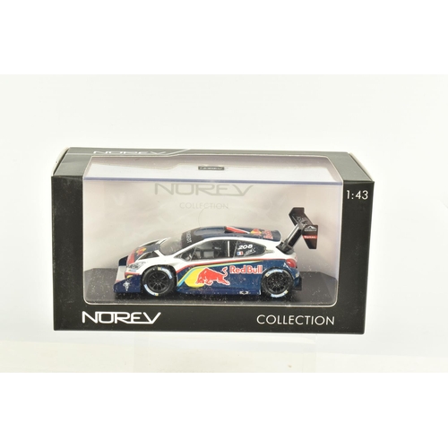 54 - SIX BOXED 1:43 SCALE DIECAST MODEL RACE CARS, to include an IXO MG Metro 6R4, model no. RAC116, an I... 