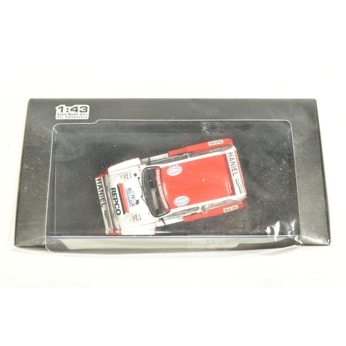 54 - SIX BOXED 1:43 SCALE DIECAST MODEL RACE CARS, to include an IXO MG Metro 6R4, model no. RAC116, an I... 