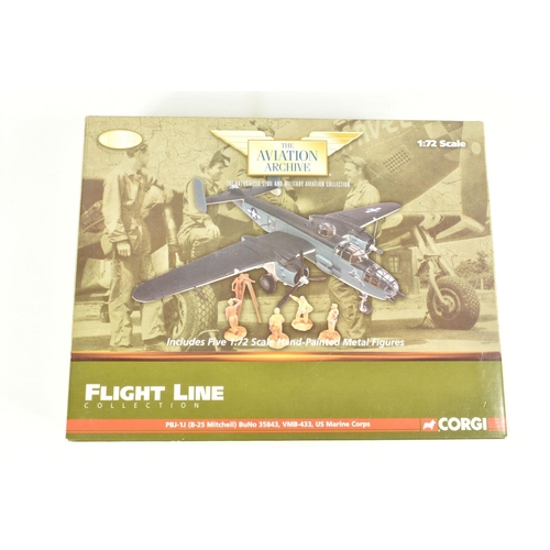 6 - TWO BOXED 1:72 SCALE CORGI AVIATION ARCHIVE COLLECTOR SERIES MODEL MILITARY AIRCRAFTS, to  include a... 